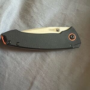 Black and Orange Folding Pocket Knife - Compact Everyday Carry